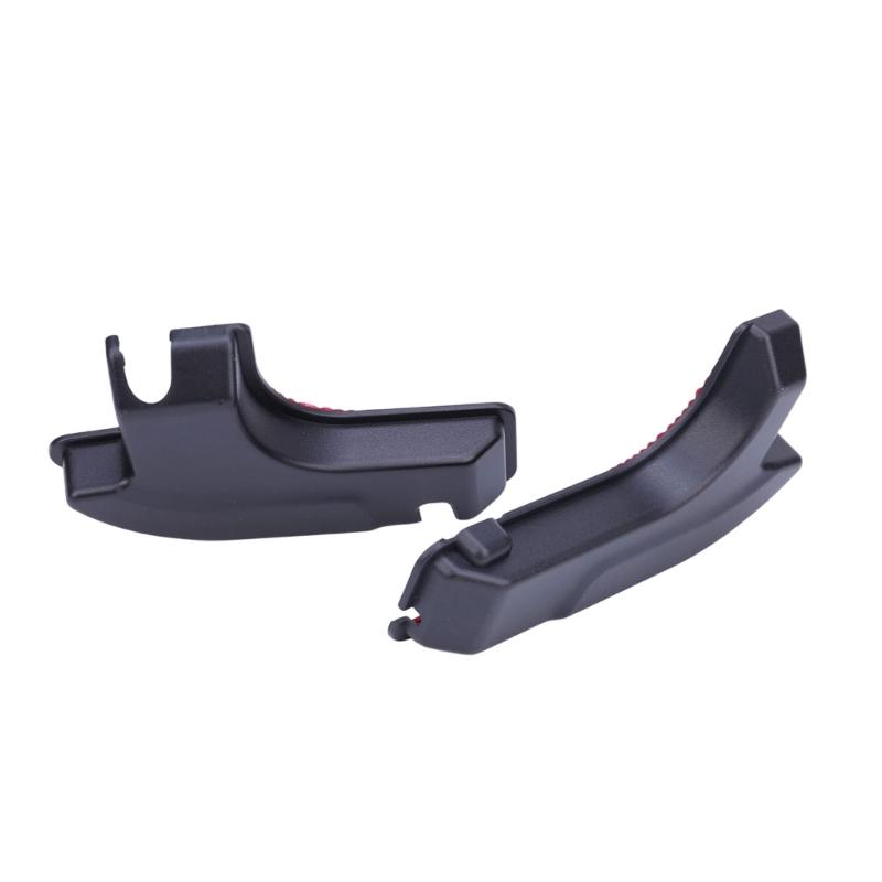 2-Piece Rear Window Cable Trim Covers, Shaped ABS Left and Right Pieces with Flanged Edges, Clearance Slots and Adhesive Backing for Both Sides