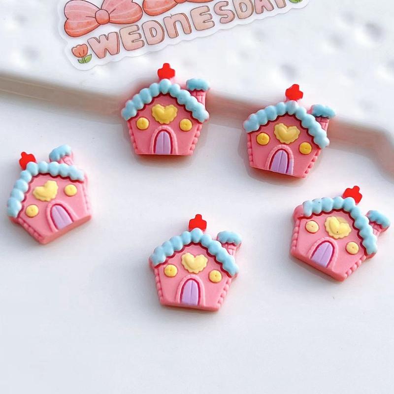 10 Stück Neue Niedliche Mini-Weihnachtsserie Flache Rückseite Harz-Cabochons Scrapbooking DIY Schmuck Handwerk Dekoration Zubehör