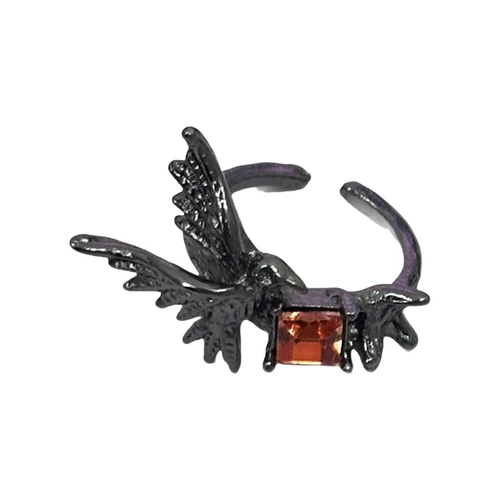 Gothic Raven Ring Edgy Sweet Jewelry Unique Design Alternative Fashion Durable Alloy Finger Accessory Gift