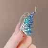 Stylish Crystal Tone Butterfly Brooch Versatile Accessory For Dresses Jackets And Bags Sturdy Yet Comfortable Fit