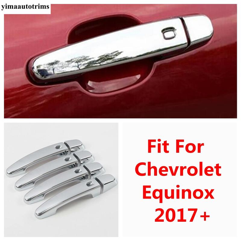 Car Door Handle Decoration Protection Cover Trim Fit For Chevrolet Equinox 2017 - Auto ABS Chrome Accessories Exterior Kit