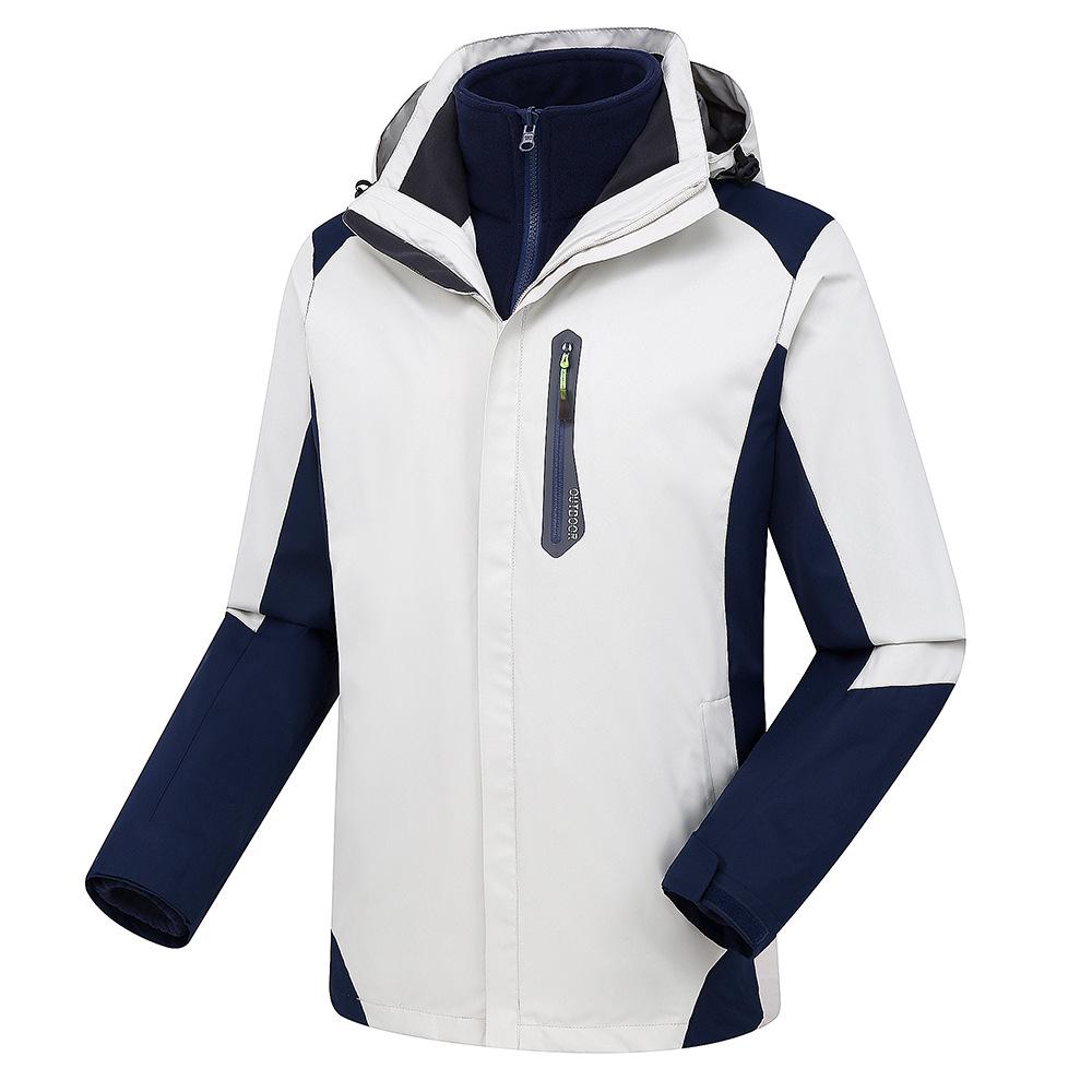 

Мужская куртка для альпинизма 3-в-1 со съемной флисовой подкладкой - Ветрозащитная, водонепроницаемая, утолщенная для осени/зимы S