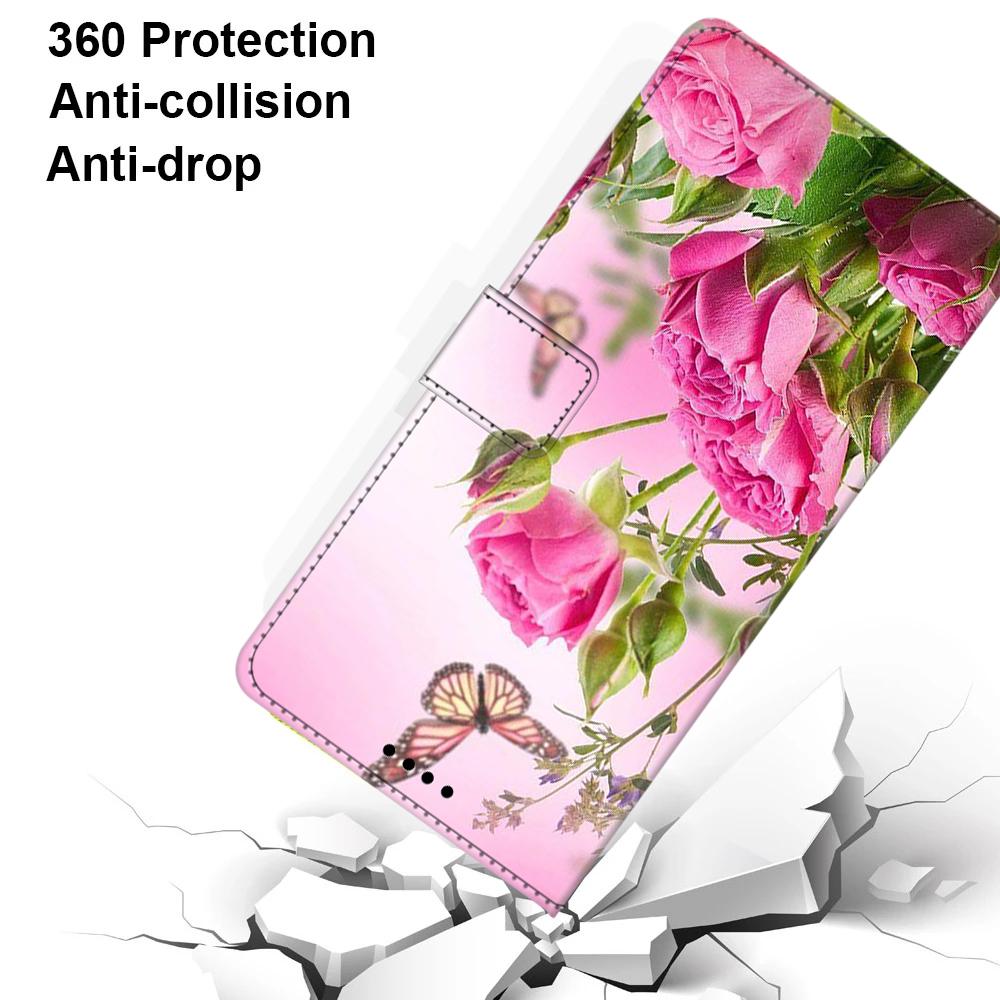 Flower Wallet Leather Case For ZTE Nubia Focus Pro/ ZTE Blade A75 A52 4G/A72 5G Case Flip Stand Cover Bumper Cover Magnetic Bags