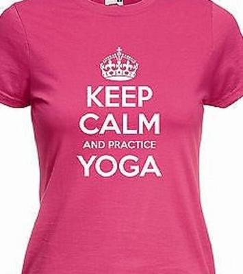 Keep Calm and Practice Yoga T-Shirt Tee Gildan Unisex Small-5XL verfügbar