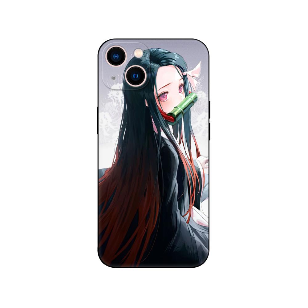 Black Tpu Case For Samsung Galaxy M53 M13 M62 A12 A22 A32 A42 A52 A72 4g 5g A20S Back Cover Demon Slayer Kimetsu Anime