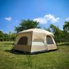 Spacious Waterproof Outdoor Tent with Two Bedrooms and Living Room, Accommodating 4-12 People for Family Camping