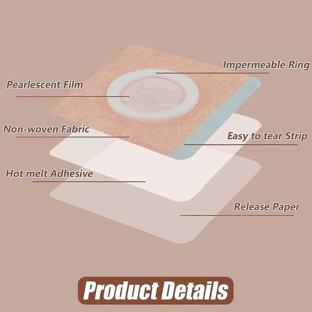 50Pcs Castor Oil Patches, Castor Oil Pack Wrap, Disposable Castor Oil Pack Wrap Belly Button Pads Absorbent Self-Adhesive