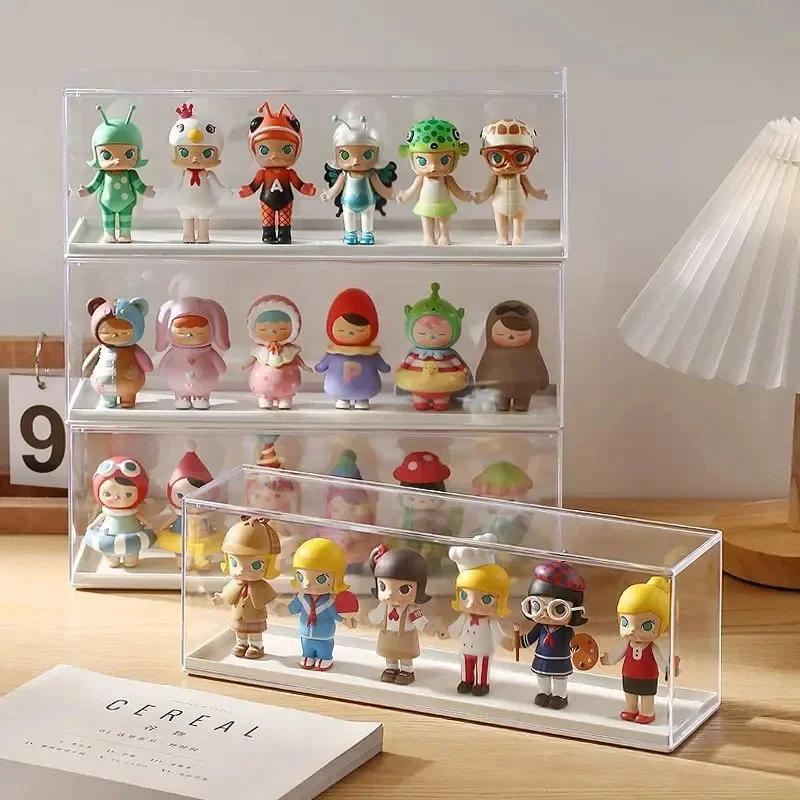1PC Acrylic Action Figures Storage Box Bind Box Doll Display Rack Stacktable Large Transparent Doll Showing Cabinet