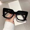 Trendy Women Glasses Frame Stylish Square Brand Design Eyewear Oversize Eyeglasses for Decoration Pograph