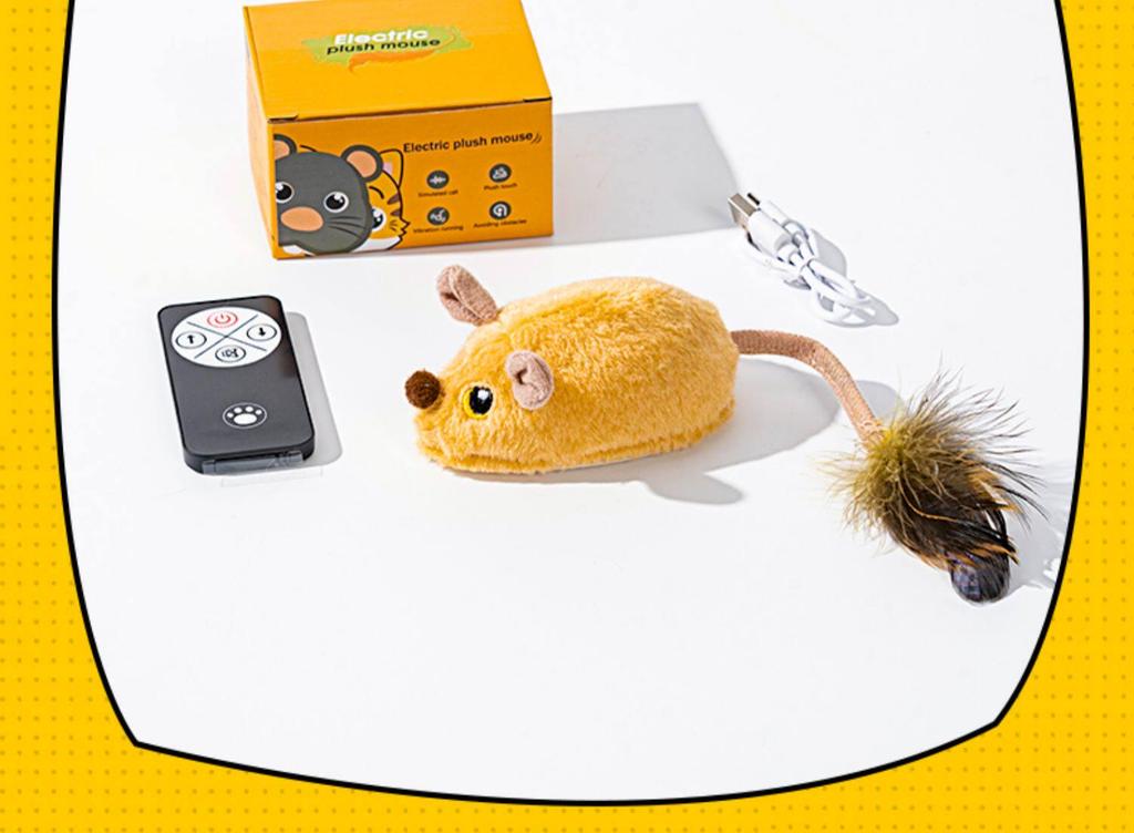 Remote Control Tail-Wagging Electric Pet Toy: Self-Entertainment Decompression Gadget for Cats and Dogs.