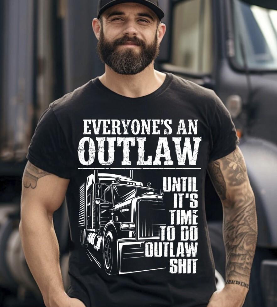 Trucker Outlaw Cabover Left Chest Tee T-Shirt S - 5XL Gildan5000 Unisex T-Shirt M 2000₽