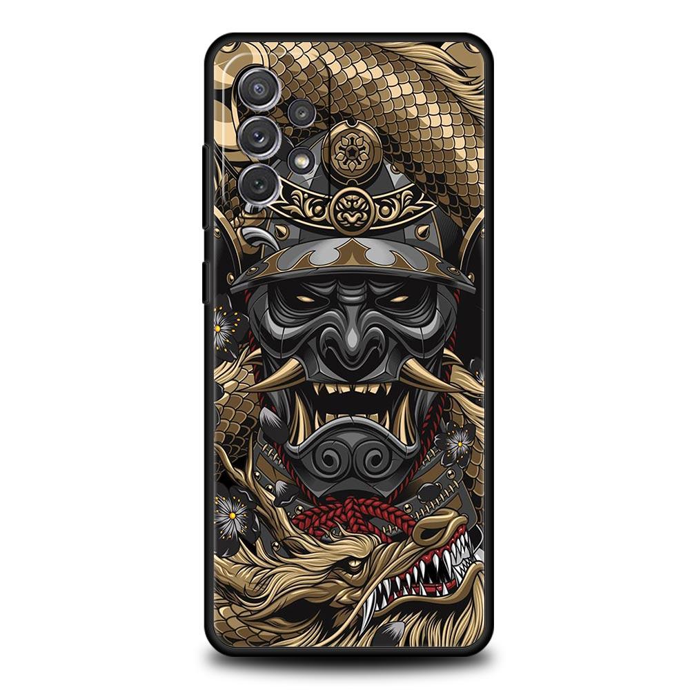 Custodia per Telefono Maschera Hannya Samurai Fantasma Per Samsung A15 A13 A51 A71 A41 A31 A21S A03S A05 A35 A32 A55 A23 A25 A33 A53 A73 5G Cover