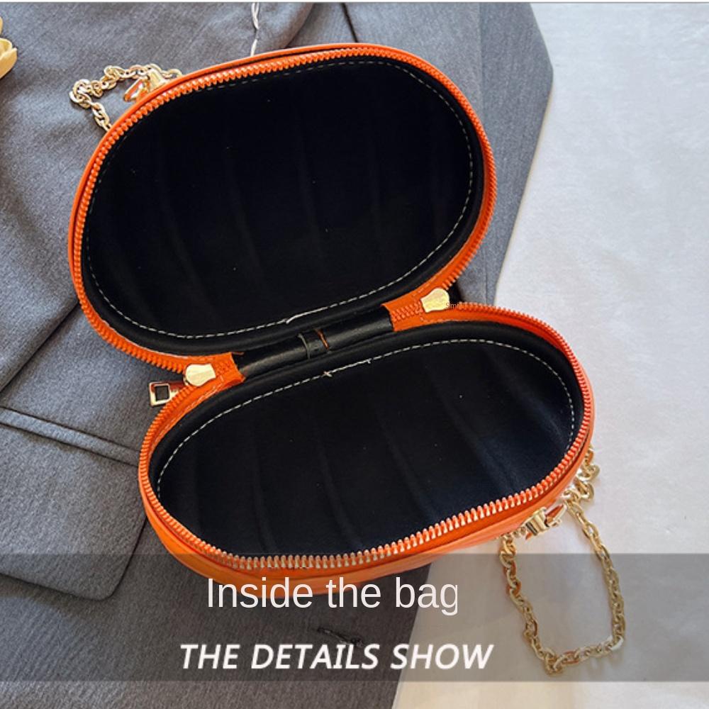 Mini Halloween Pumpkin Women Crossbody Bag Cartoon Girl Personalized Hand-held Chain Small Round Shoulder Bags