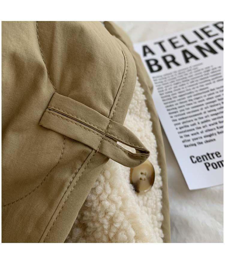 Khaki Reversible Lambswool-Cotton Jacket Women's Petite Autumn/Winter Trend 2025