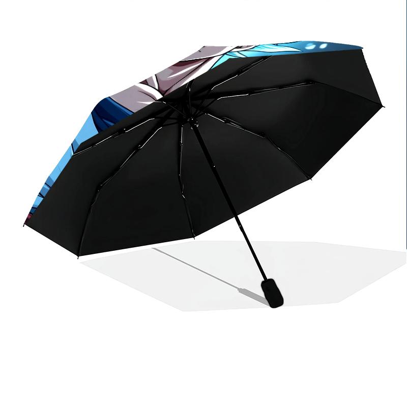 Vzor Goku Dragon Ball, automatický skládací deštník, přenosný a skládací design, 8 žeber, vánoční nebo narozeninový dárek.