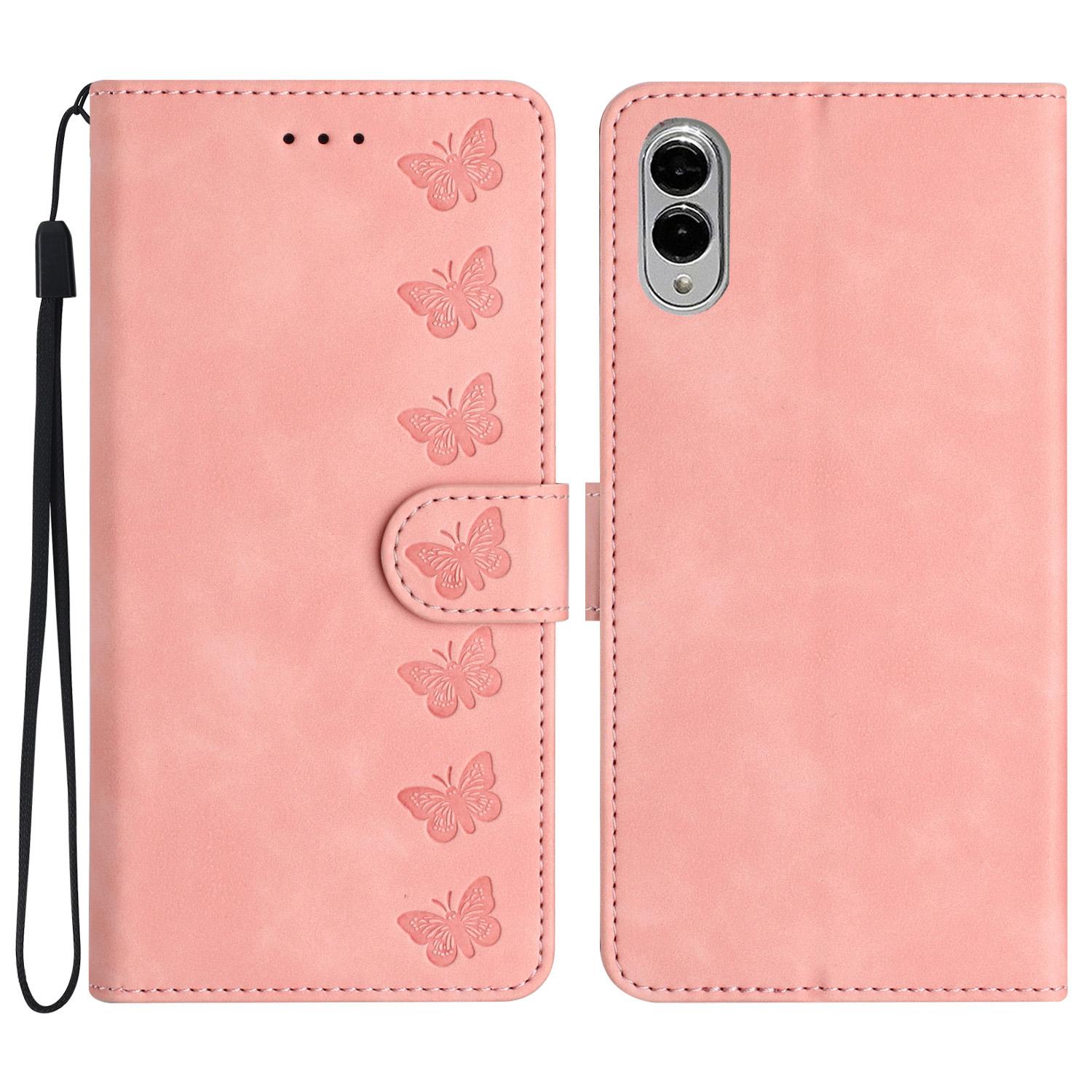 

For Samsung Galaxy S25 Edge Case Imprinted Butterfly Leather Wallet Phone Cover B