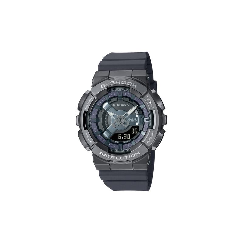 

Casio All Metal Series-Disc Thin Luminous Pointers Dual Display Waterproof and Shockproof Movement Quartz Movement Resin Strap Japanese GM-S110B-8APR сірий колір