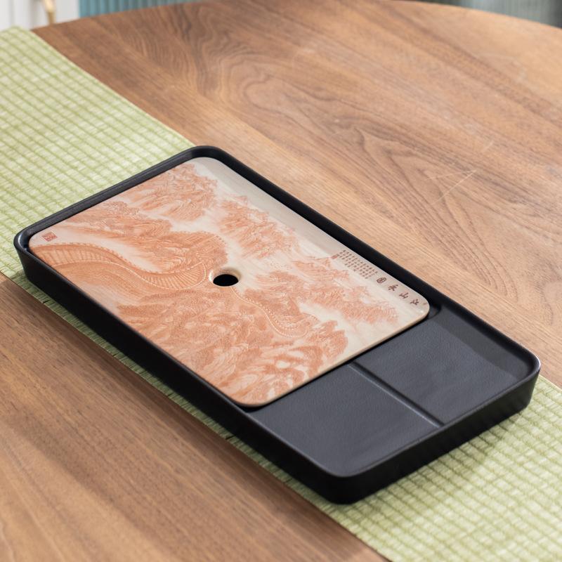 

Ceramic high-grade small tea tray, dry brewing tray, water storage tea table, surrounding stove, tea matching utensils, pot bearing tea set