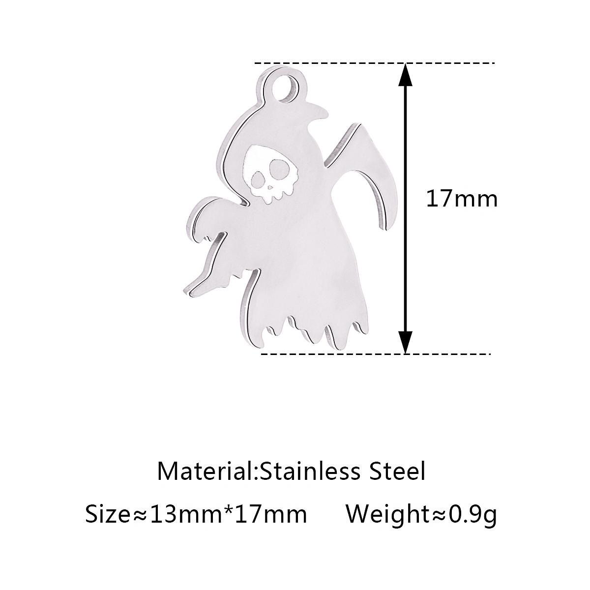 

5Pcs/Lot Hollow Halloween Theme Charms Stainless Steel Skull/Pumpkin/Vampire Bat/Witch/Spider/Ghost Pendants For Jewelry Makings