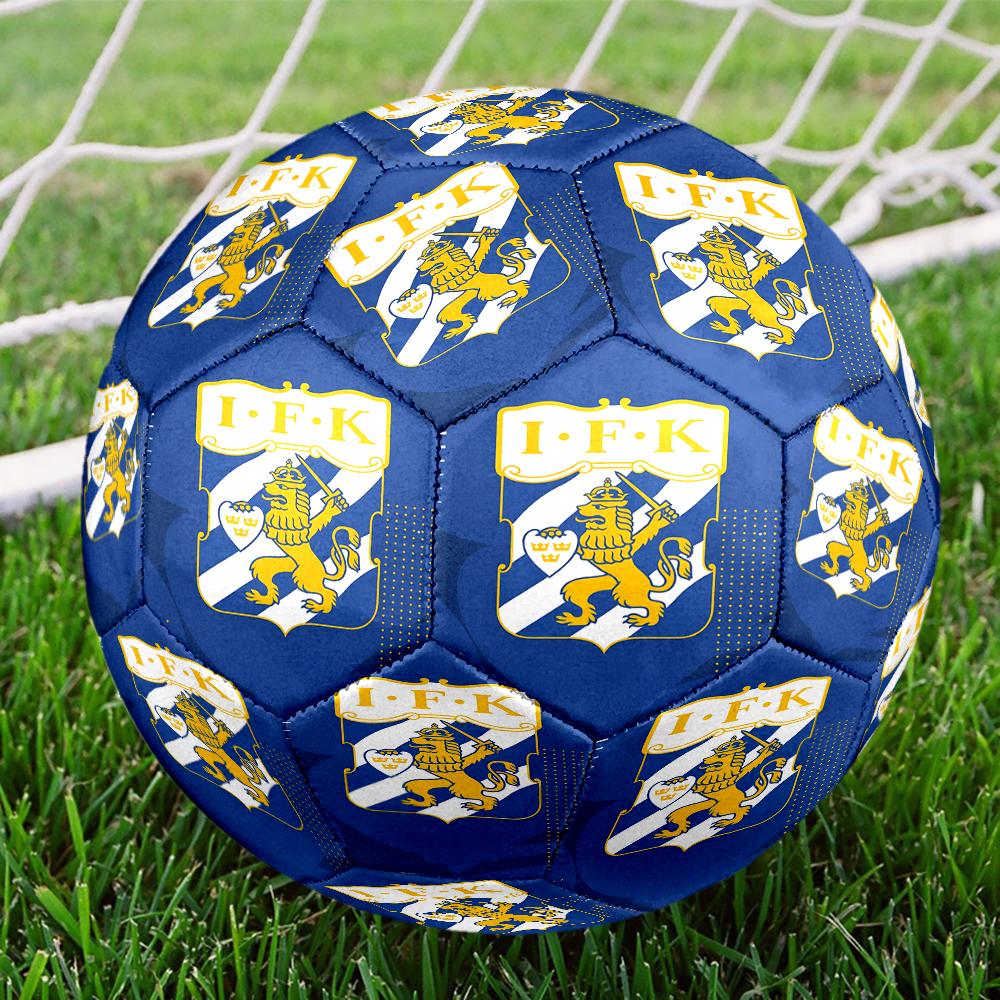 Ifk Lion Crest Emblem Size 5 Soccer Ball,Indoor/Outdoor Suitable for Training Matches Tournaments Practice Games Perfect Gift for Fan