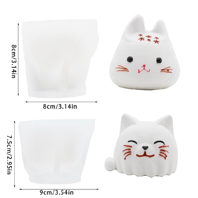 Cats Shape Silicone Mold for Mousse Cake Practical Pudding Dessert Baking Mould Convenient Baking Tool for Muffins