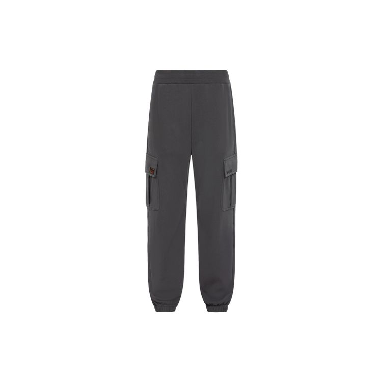 Evisu AW23 Trademark Print Straight Leg Cargo Pants Men pants Dark-Gray 2EAHTM3SP1113STCT