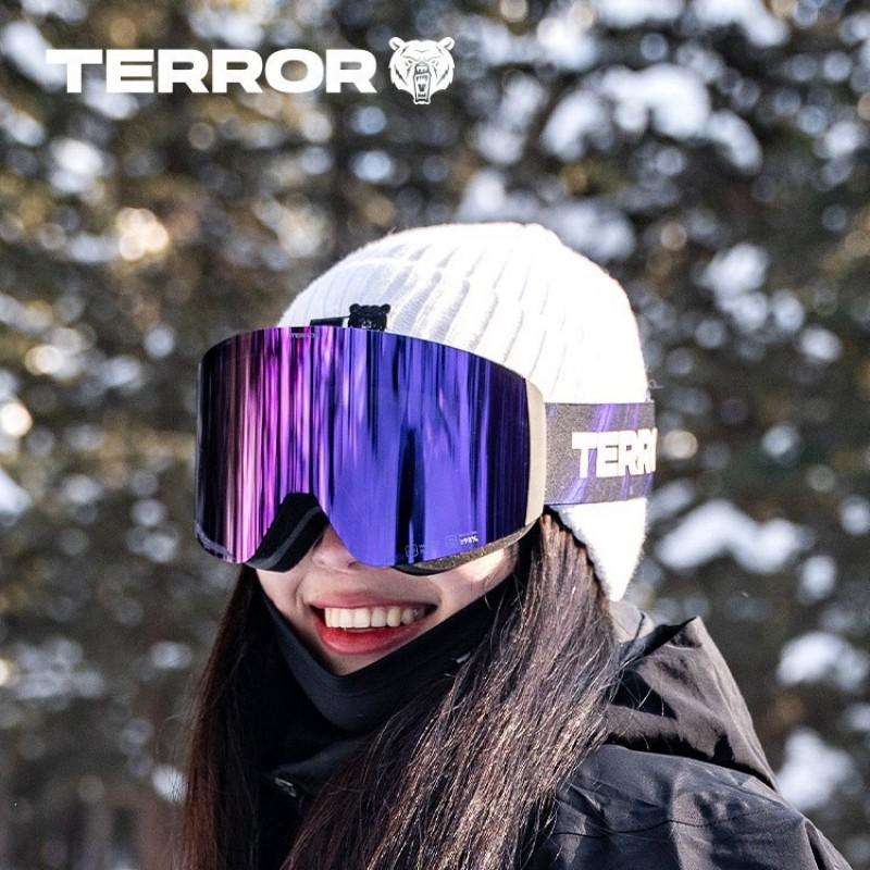 TERRO Ski Goggles Magnetic Frameless Anti-Fog Large Vision Men Women