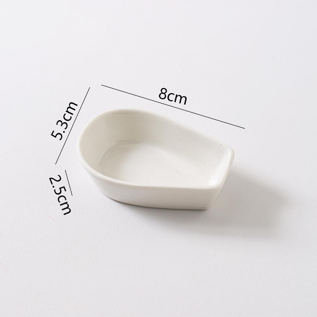 Pure White Ceramic Soup Spoon Holder and Mat