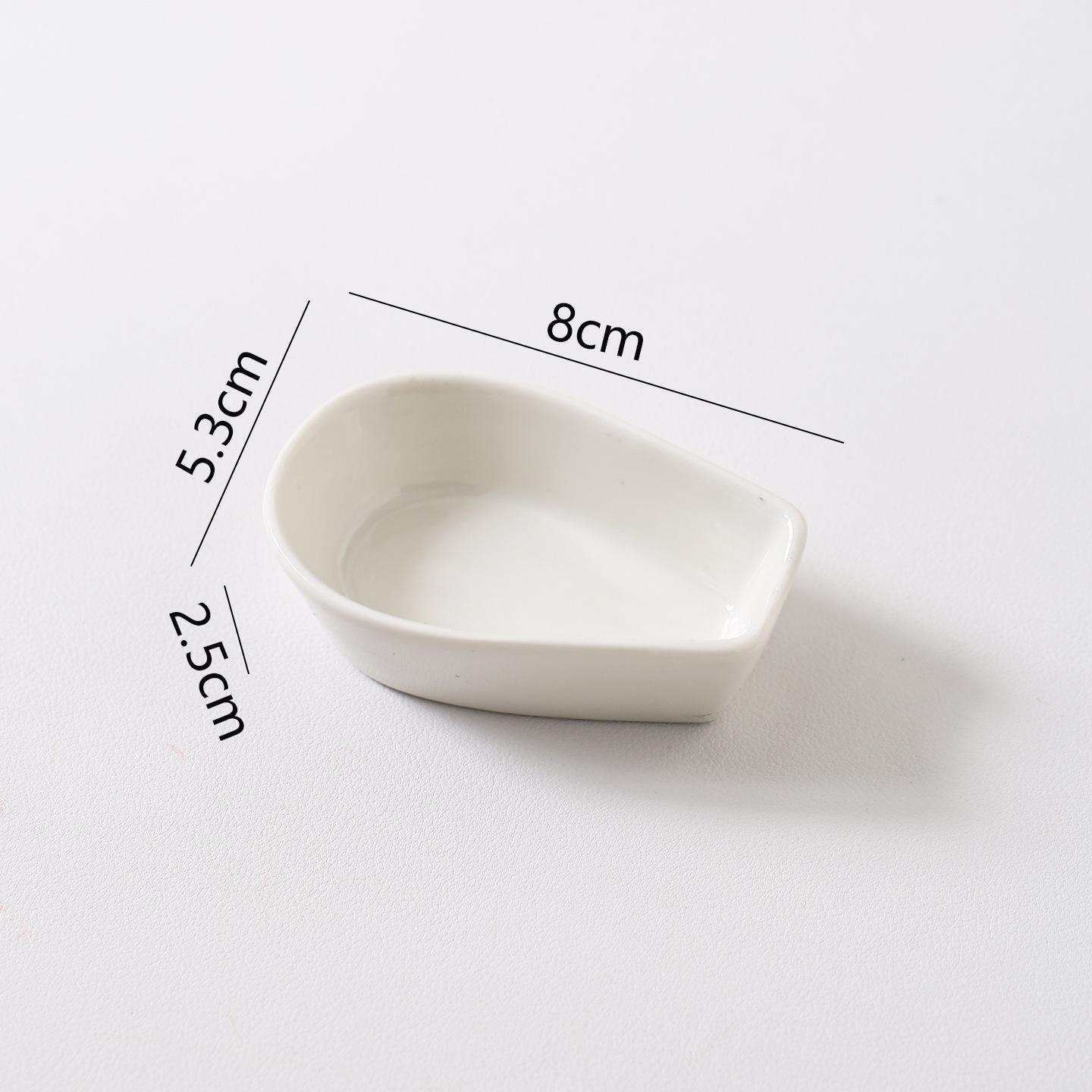 Pure White Ceramic Soup Spoon Holder and Mat
