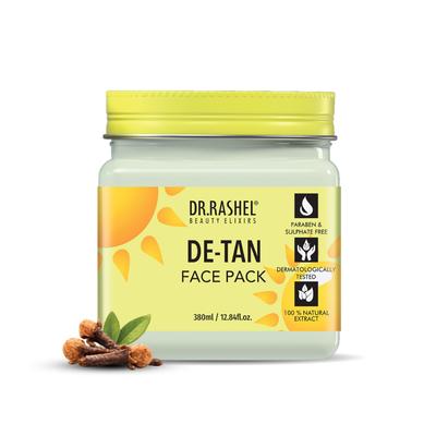 Mascarilla Facial De-Tan DR.RASHEL para Piel Radiante, Control de Grasa, Acné, Granos, Depilación, Manchas, Pigmentación y Aclarado, Limpieza Facial para Cara y Bo