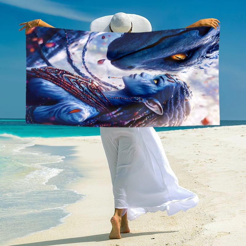 1Pc Avatar Last Airbender Beach Towel Microfiber Beach Towel Thin Absorbent For Beach Swimming Yoga Bath Sports 0917286