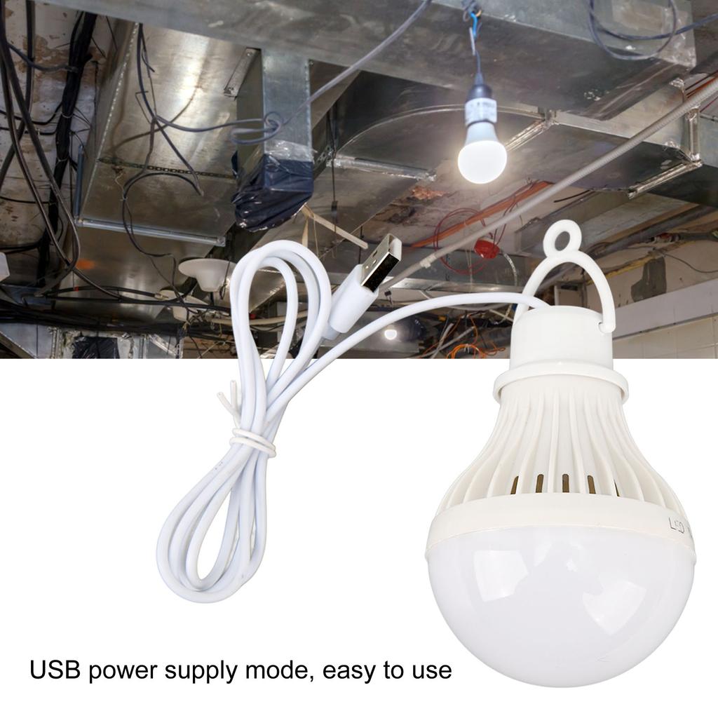 Emergency Rechargeable Light Bulb Outdoor Camping Bulb Energy Conservation Emergency USB Camping Lights for Home Outdoor 7W