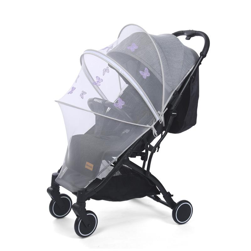 Universal Stroller, Mosquito Net, Full Cover Stroller, Children's Umbrella Cart with Mesh Yarn, Breathable High Landscape
