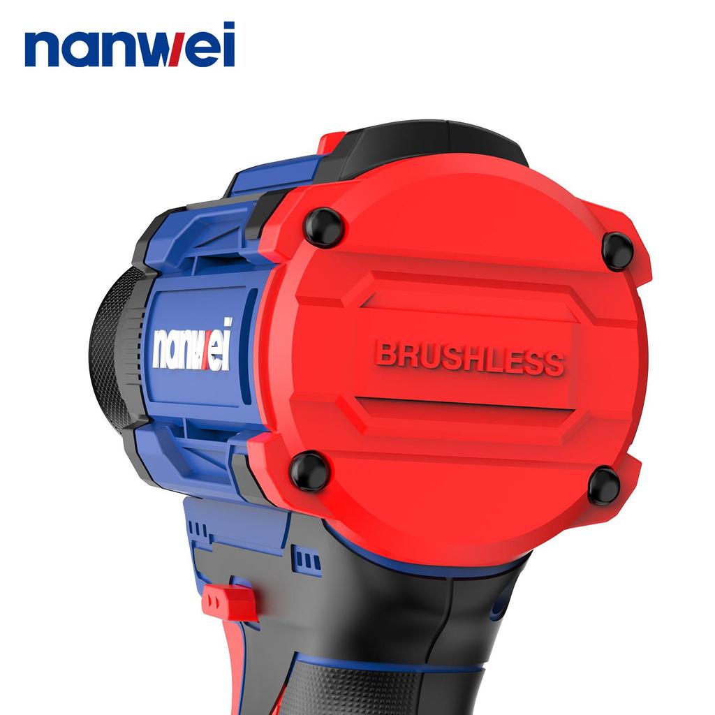 NANWEI 50 Nm 20V Electric Screwdriver with Impact Function, Brushless Motor