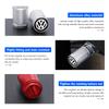 Valve Stems Caps 4pcs Car Wheel Tire Valve Caps Air Stem Covers Auto Parts For Volkswagen VW Scirocco Jetta Beetle Golf 4 5 6 Pa zr2