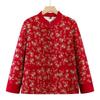 Chinese Style Velvet Cotton Jacket for Middle-Aged and Elderly Women - Retro Autumn/Winter Warm Outerwear
