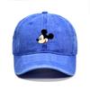 Retro Washed Mickey Mouse Print Baseball Cap Men Women Vintage Kpop Snapback Cap Adjustable Breathable Trucker Hat Sunscreen Hat