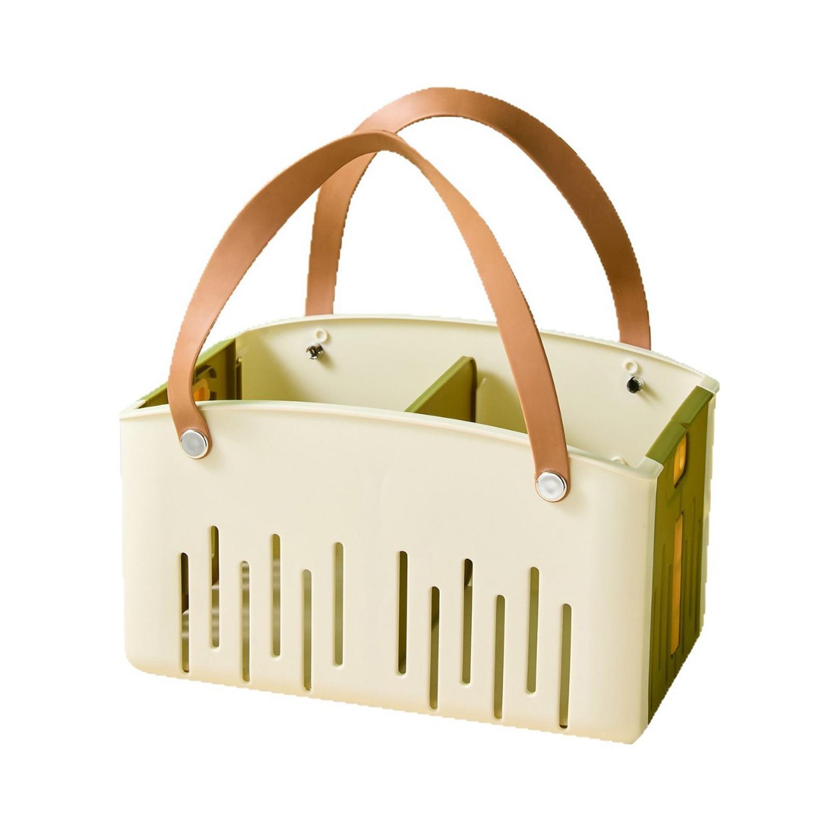 

2025 Portable Collapsible Shower Caddy Sturdy Durable Shower Caddy Bins Organizer for Bathroom College Dorm Room Essentials світло-зелений колір