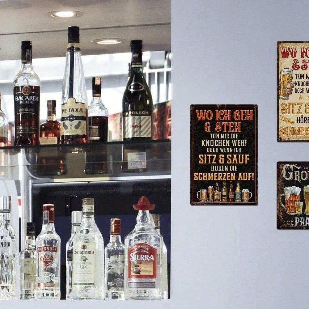 Vintage Metal Tin Sign 8x12in Retro Bar Pub Man Cave Drinking Wall Decor Plaque