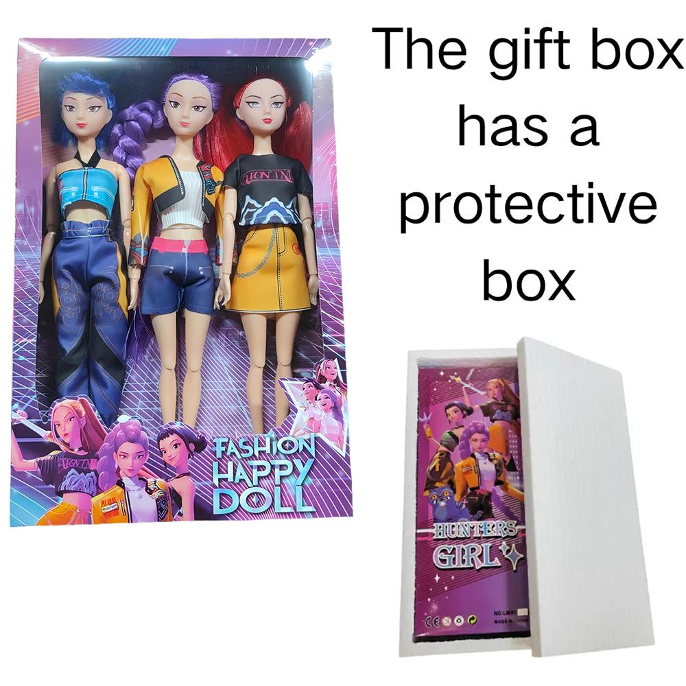 2026 HOT SALE Anime KPop Demon Hunters Doll Vinyl Toy Rumi Mira Zoi Character Vinyl Mask Figurine Birthday Gift Fan Club Gifts