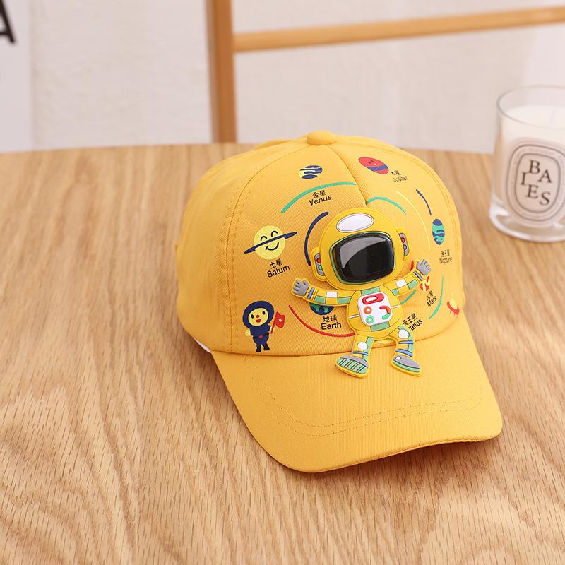 2022 Patru Sezoane Bumbac Desene Animate Astronauti Șapcă Șapcă de Baseball Reglabilă Snapback Pălării pentru Copii Băiat și Fată 05 50cm&1-5 years old galben