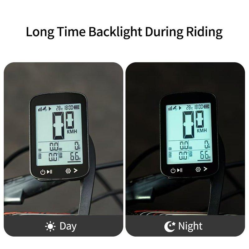 Kabelloser Fahrradcomputer mit Hintergrundbeleuchtung Halterung Wasserdicht GPS Fahrradcomputer Tacho Kilometerzähler Stoppuhr Fahrradzubehör