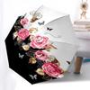 1pc Floral Butterfly Design Umbrella with Plastic Handle,Compact & Stylish,Suitable for All Seasons ptys26023