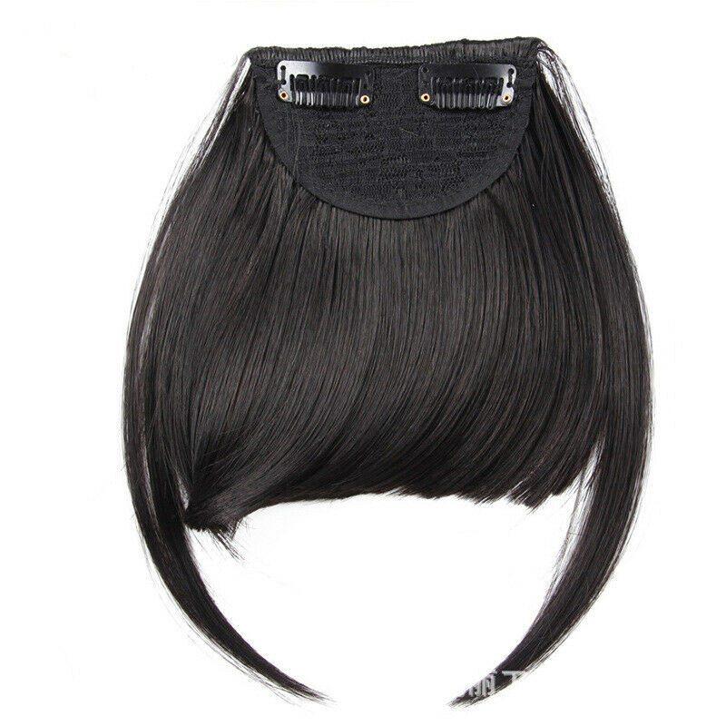 One Piece REAL Natural Hair Extension Fringe Bangs Clip Real Thick As Human