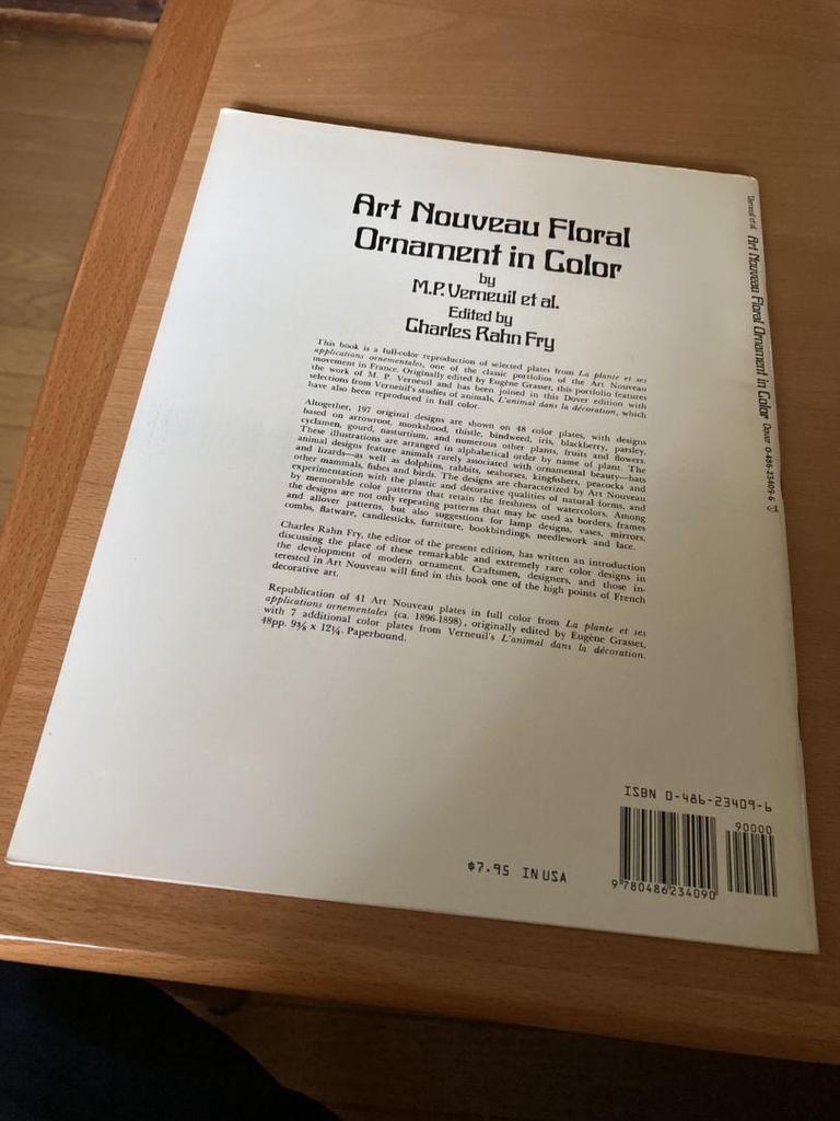 [USED] Art Nouveau Floral Ornament in Color Book