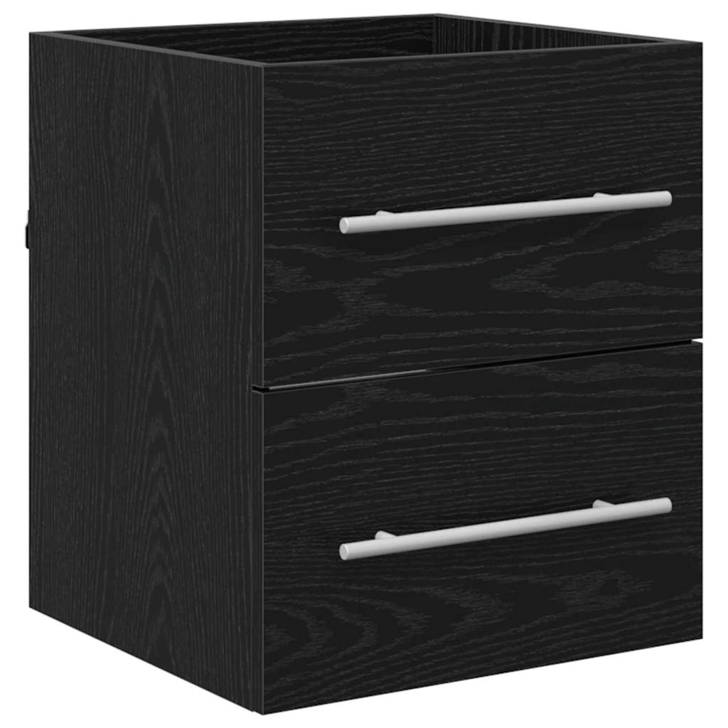 Washbasin Cabinet Black Oak Effect 38.5 x 41 x 48 cm