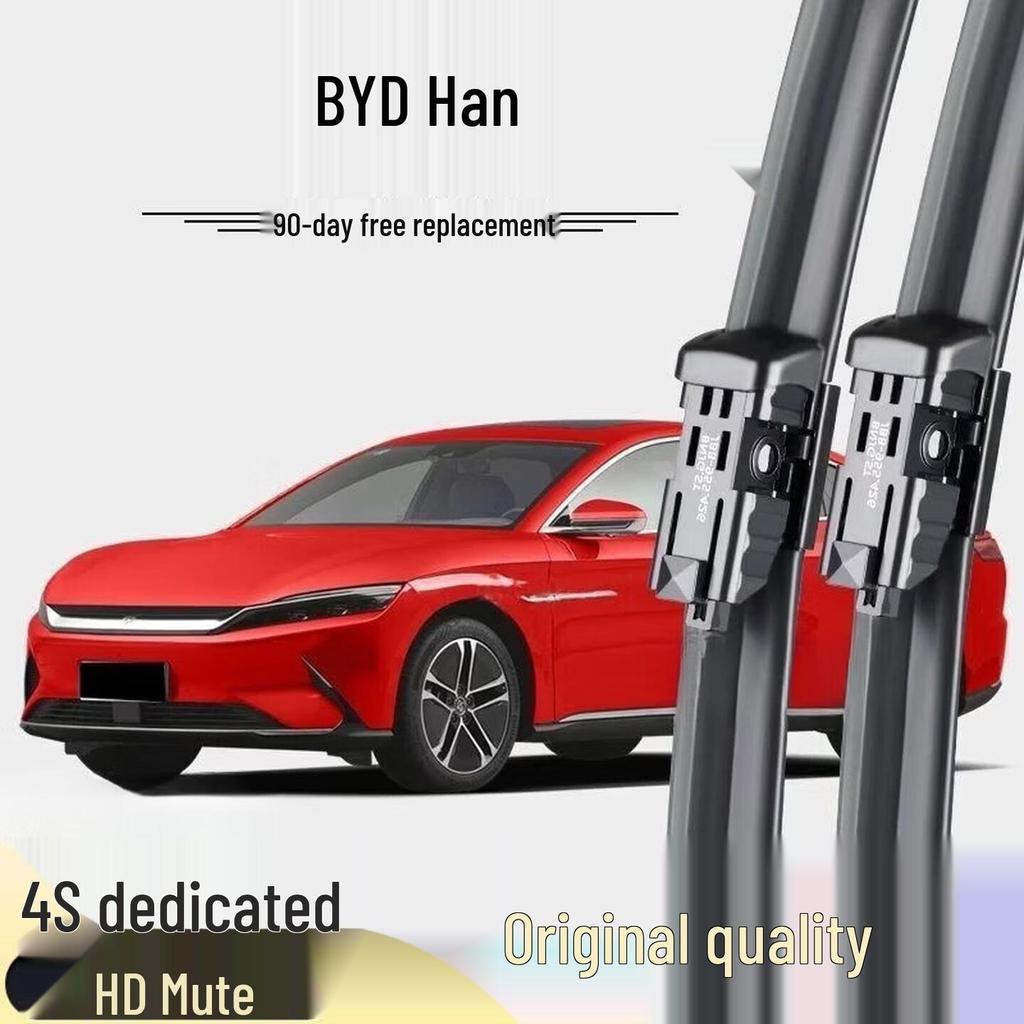 BYD Han Frameless Wipers: Front & Rear Old Model Silent HD Rubber Strips