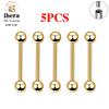 5/10PCS G23 Titanium Piercing Long Industrial Barbell Ring Tongue Nipple Bar 14G 16G Internal Thread Ear Cartilage Body Jewelry