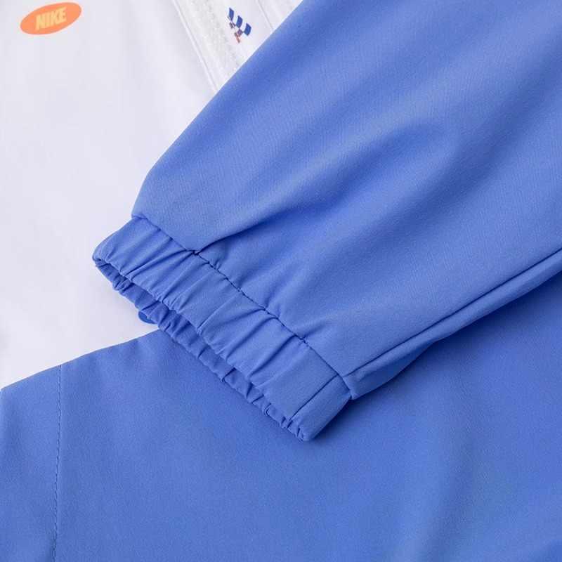 Nike Seaweed Series Simple Hooded Comfortable Long Sleeve Kids Jackets Blue HQ7954-410