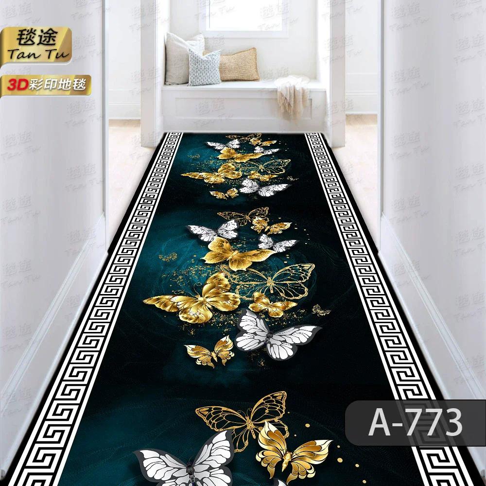 

Custom Made Non-Slip Hallway Carpet European Stairs Corridor Rug Hotel Hall Runner Aisle Floor Mat Area Rugs 60X100CM